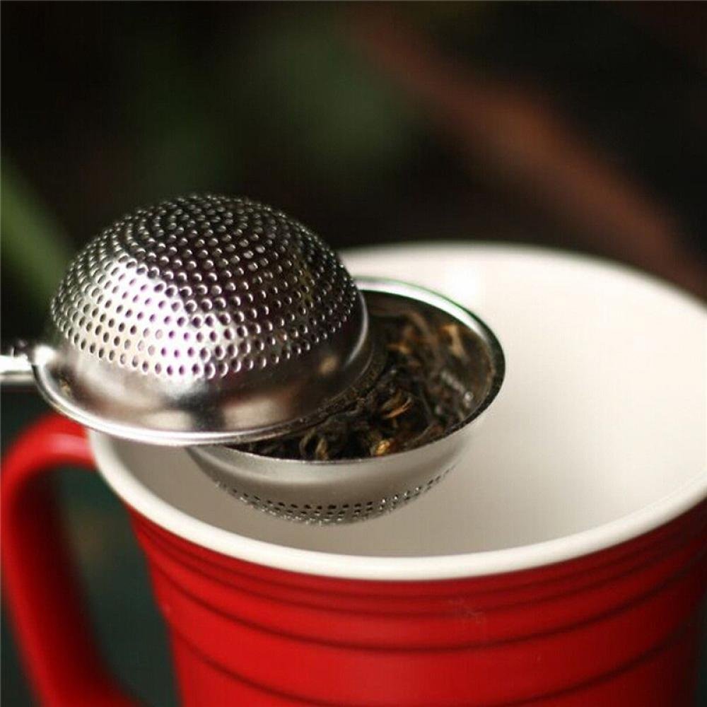 MAXGOODS Fine Metal Ball Push Tea Leaf Herbal Lock Infuser Teaspoon