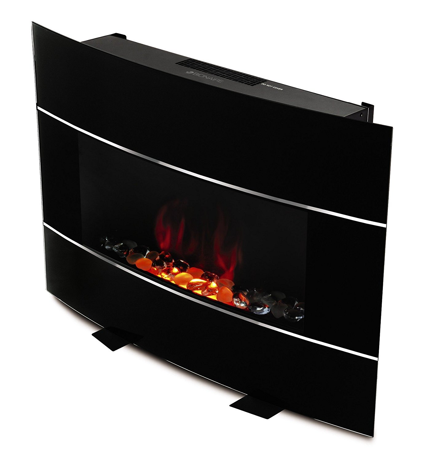 Bionaire Electric Fireplace Heater with Adjustable Flame Intensity N2