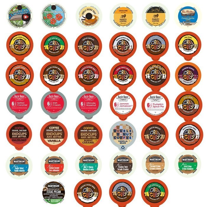 Flavored Coffee Recyclable Single Serve Cups For Keurig K Cup Pod Brewers Variety Pack Sampler