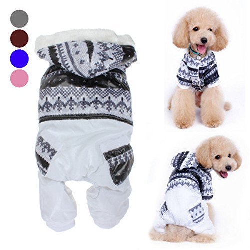 Pink Lizard Christmas Snowflake Pocket Pet Hoodie Jumpsuit Dog Cat Coat