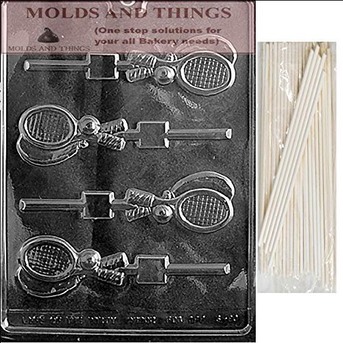 TENNIS RACQUET LOLLY Sports Chocolate Candy Mold With © Molding