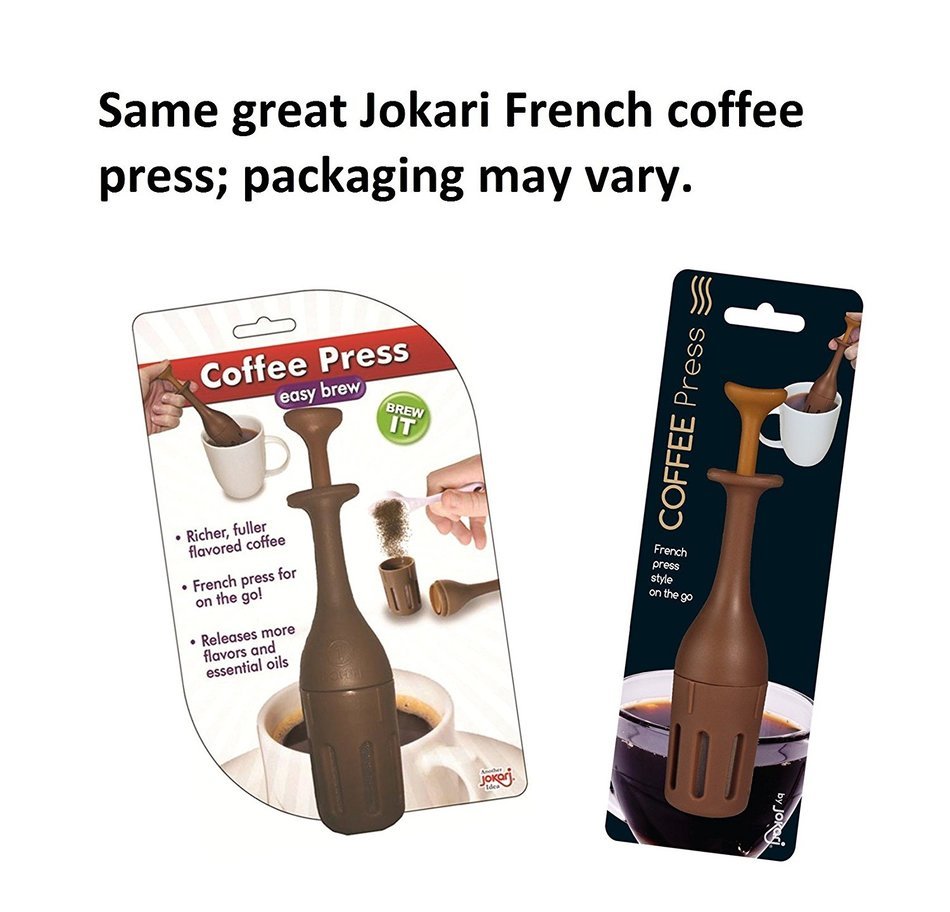 Jokari Single Serve French Coffee Press, Brown free image download