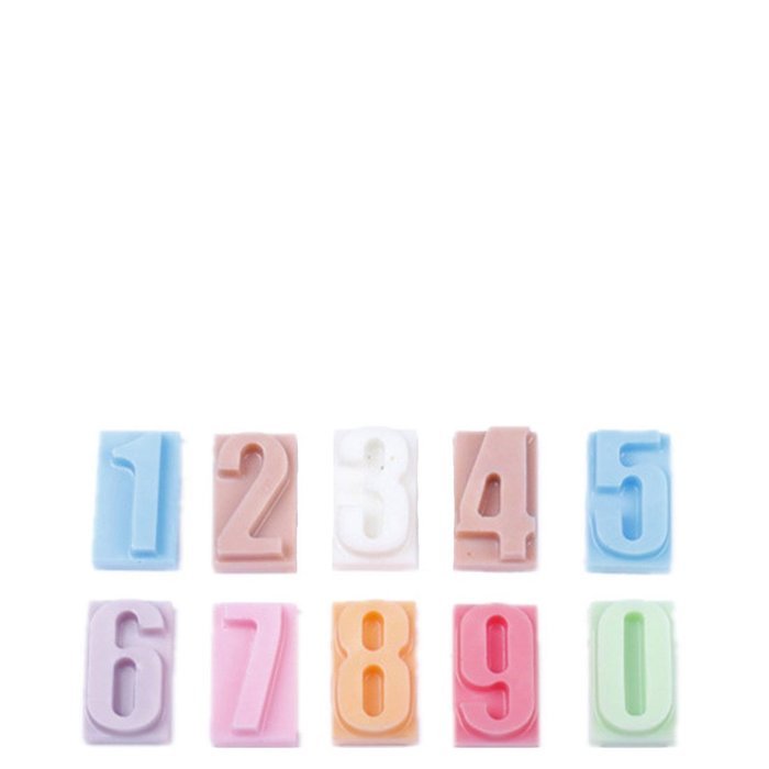 Yunko Alphanumeric Number and Alphabet Ice Cube Silicone Mold Chocolate