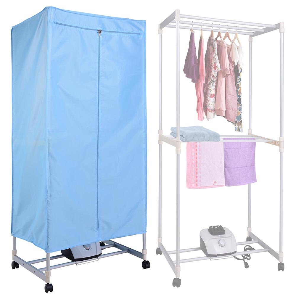 Portable Electric Clothing Dryer Rack 1000W Heater Wardrobe