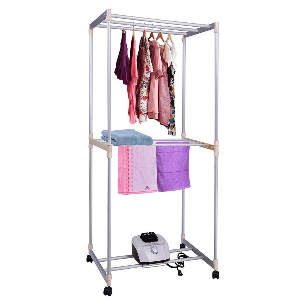 Portable Electric Clothing Dryer Rack 1000W Heater Wardrobe Drying Rack Home N2 free