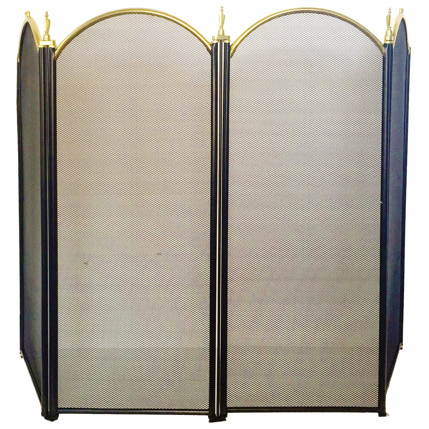 Amagabeli 4panel Fireplace Screens Modern Decorative Wrought Iron