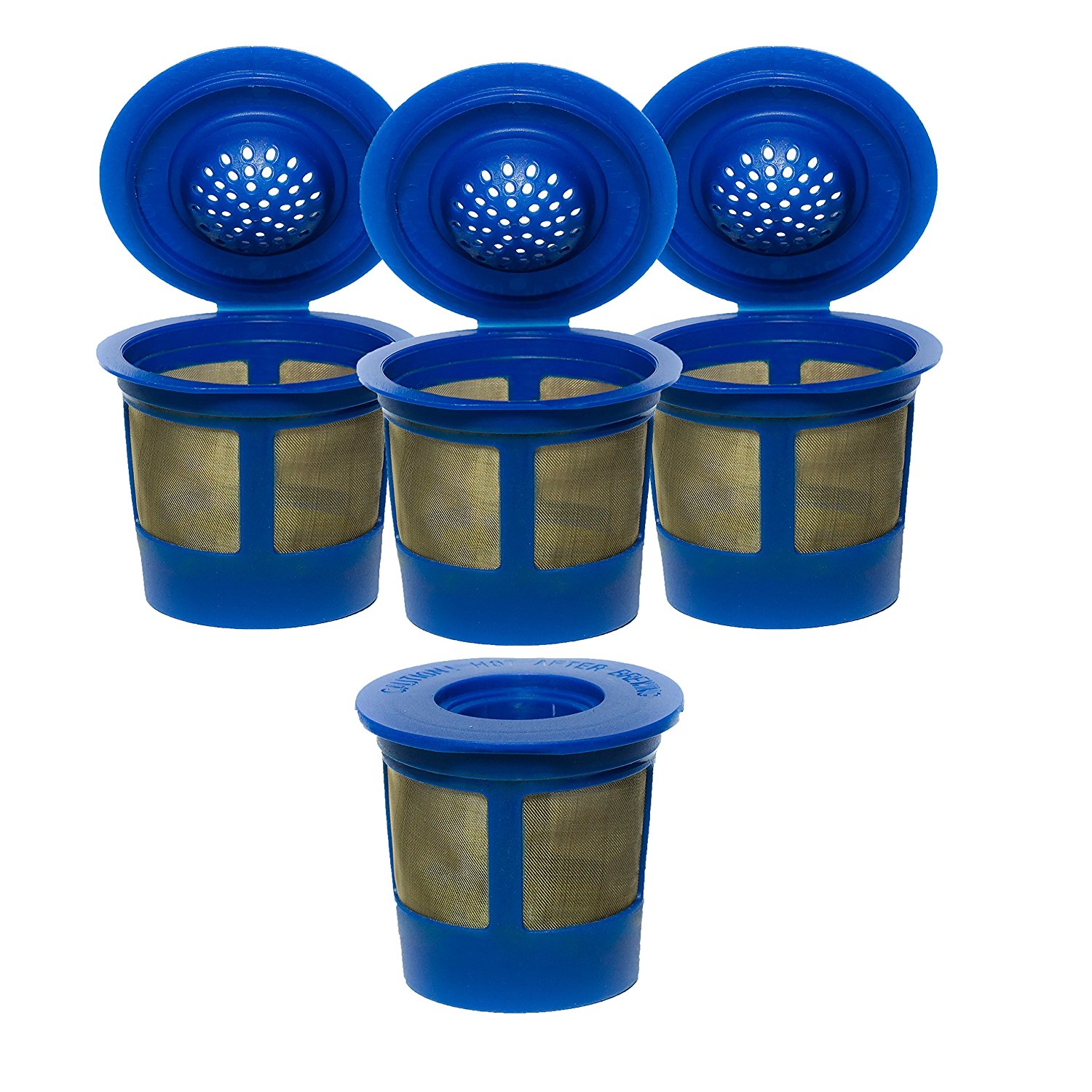 4X Premium Gold Tone Reusable Single Cup Keurig Solo Filter Pod Coffee free image download