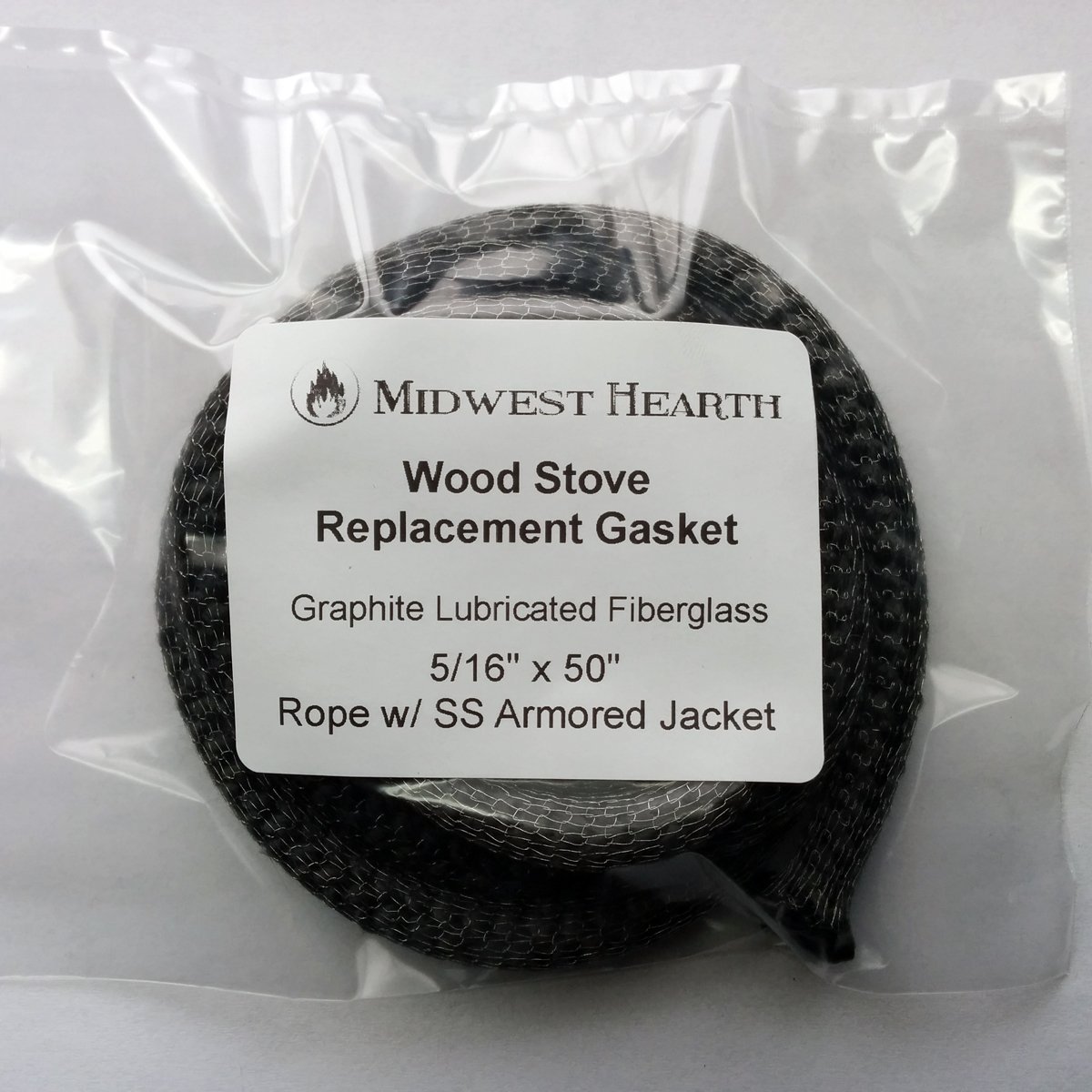 Midwest Hearth Wood Stove Replacement Gasket for Woodburning Stoves