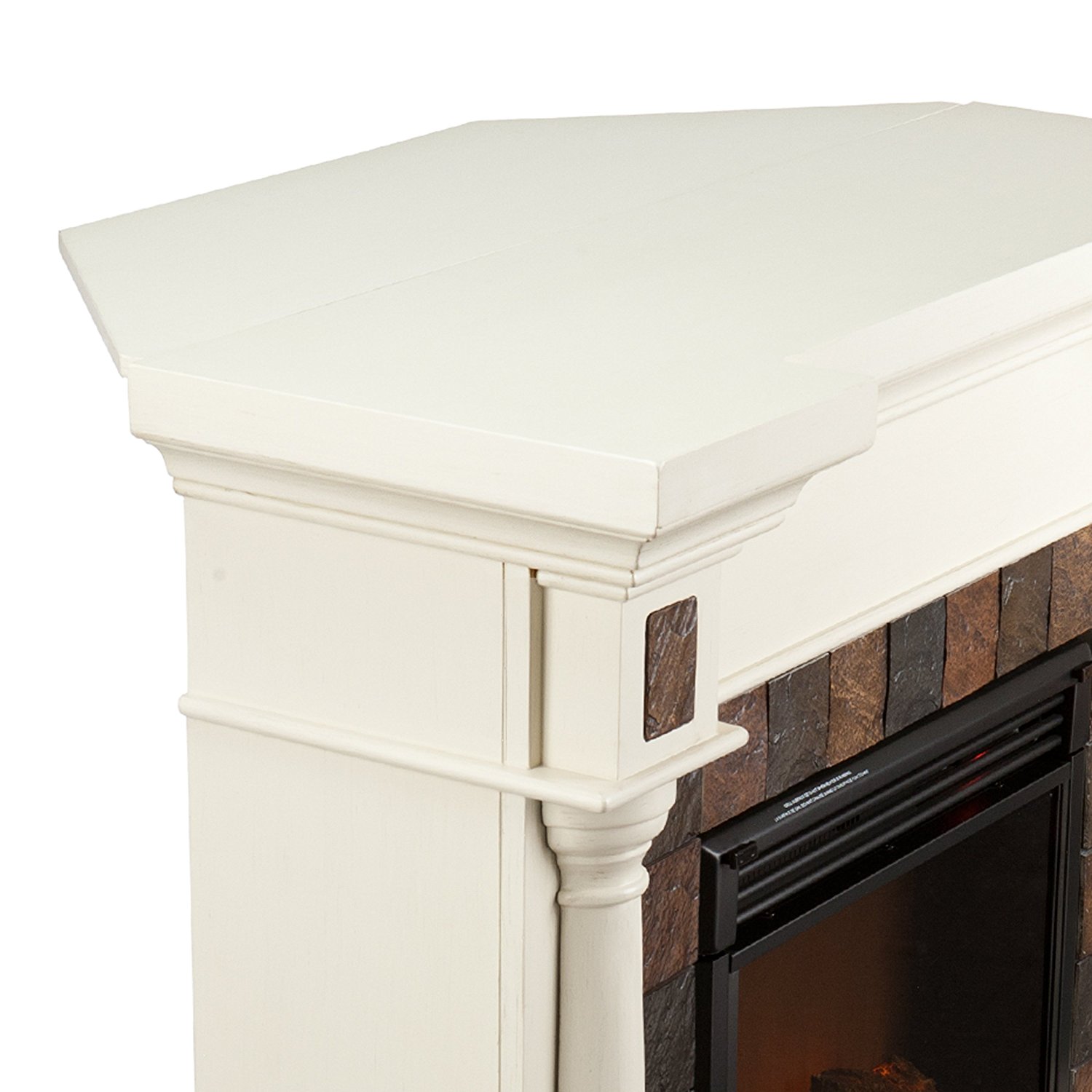 Carrington Faux Slate Convertible Electric Fireplace Ivor N4 free