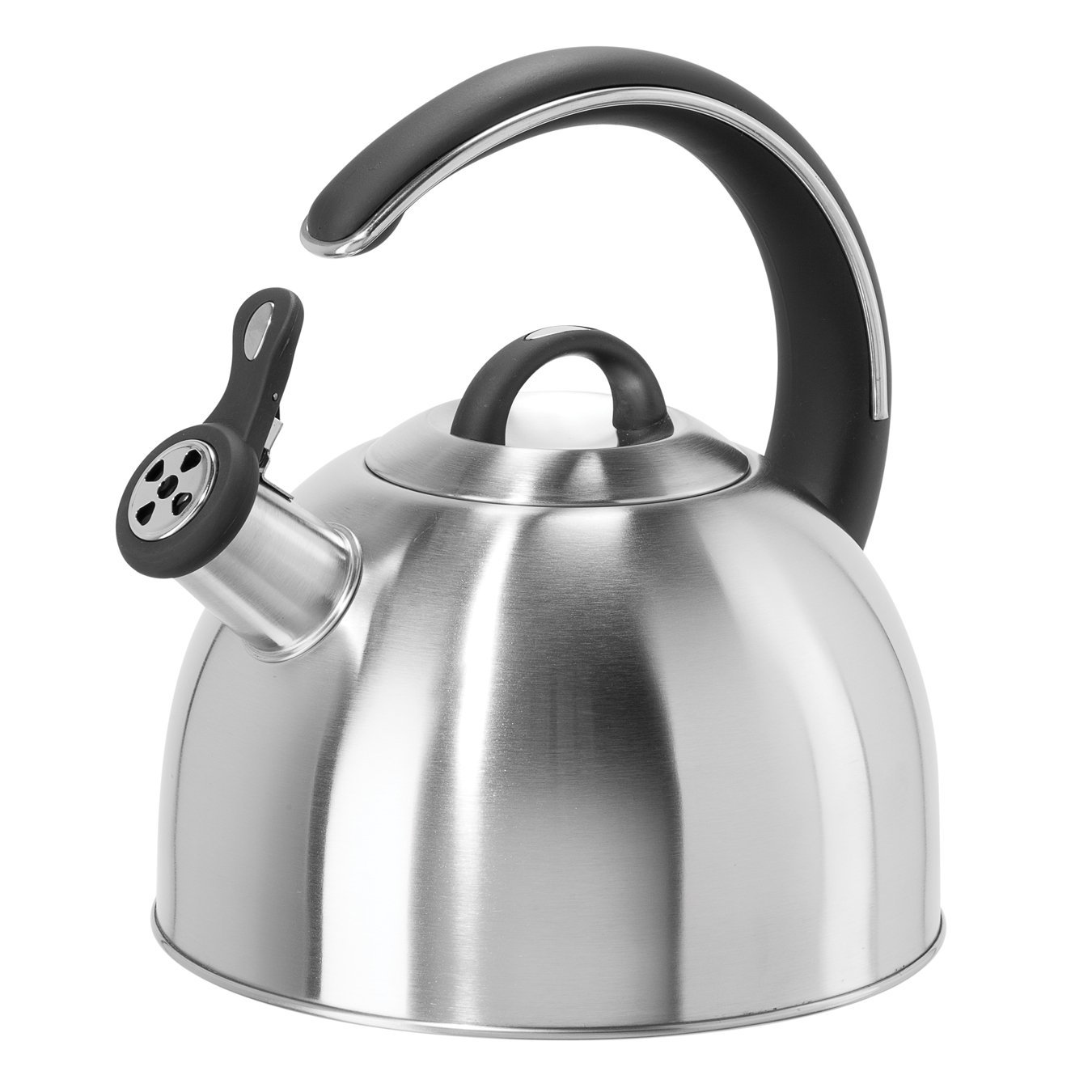 Oggi Whistling Tea Kettle with Capsulated Base, 2.8 L/95 oz, Stainless