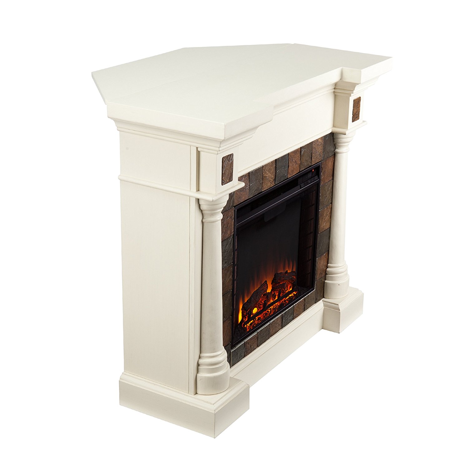 Carrington Faux Slate Convertible Electric Fireplace Ivor N7 free