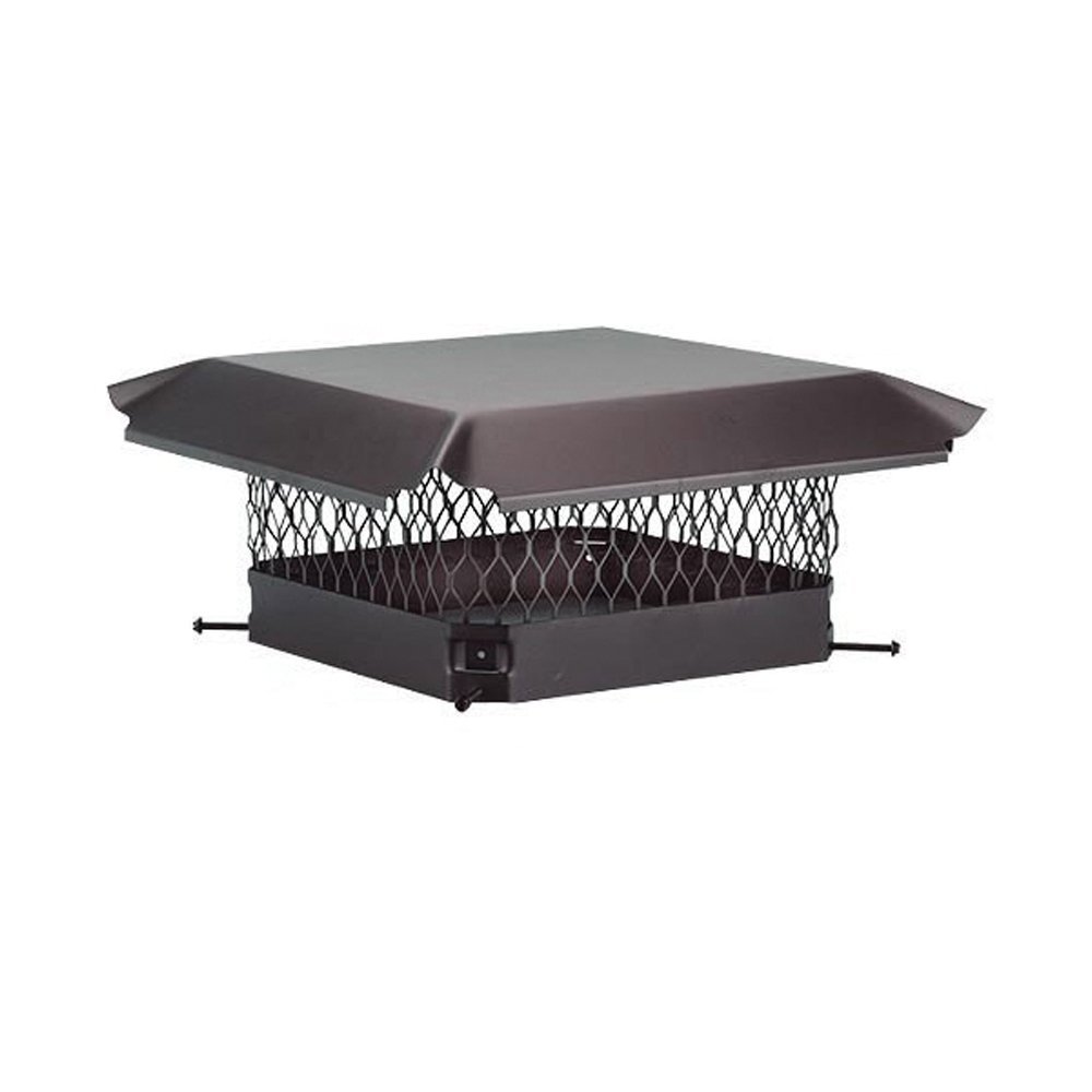 Woodeze 13" x 13" Home Saver Spark Arrester Wood Stove Black Galvanized