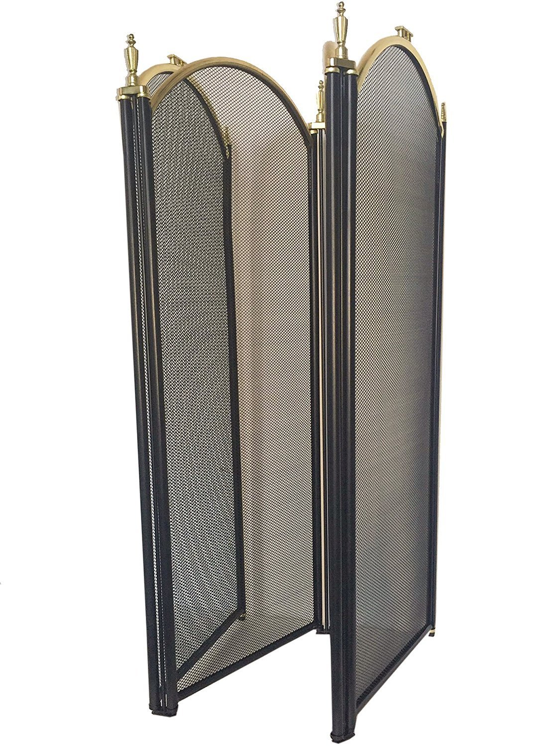 Amagabeli 4panel Fireplace Screens Modern Decorative Wrought Iron