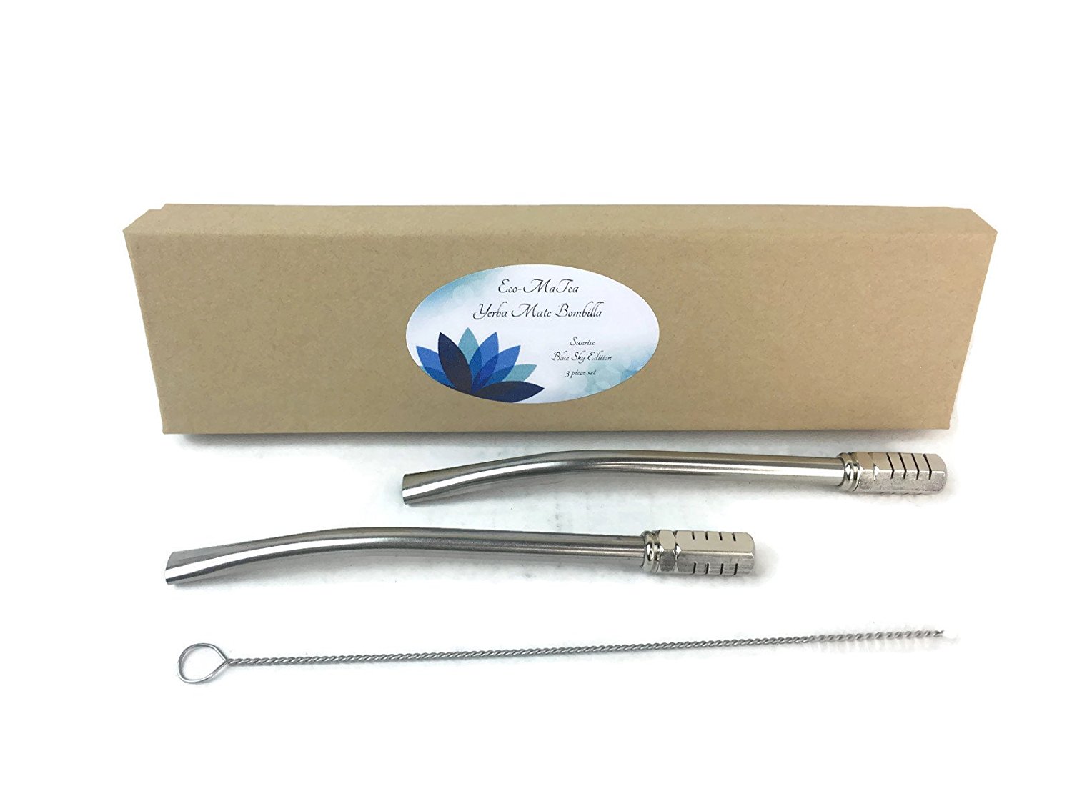 (BS3) Set 3 pcs Blue Sky Edition Stainless Steel Yerba