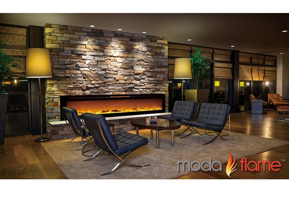 72 Inch Recessed Cynergy XXL Log BuiltIn Wall Mounted Electric