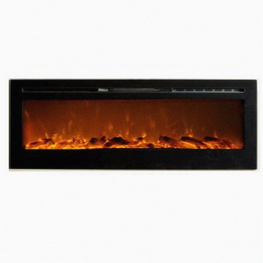 MCM3 50'' Wall Mounted/Buildin Electric/Smokeless Fireplace,Black,W50