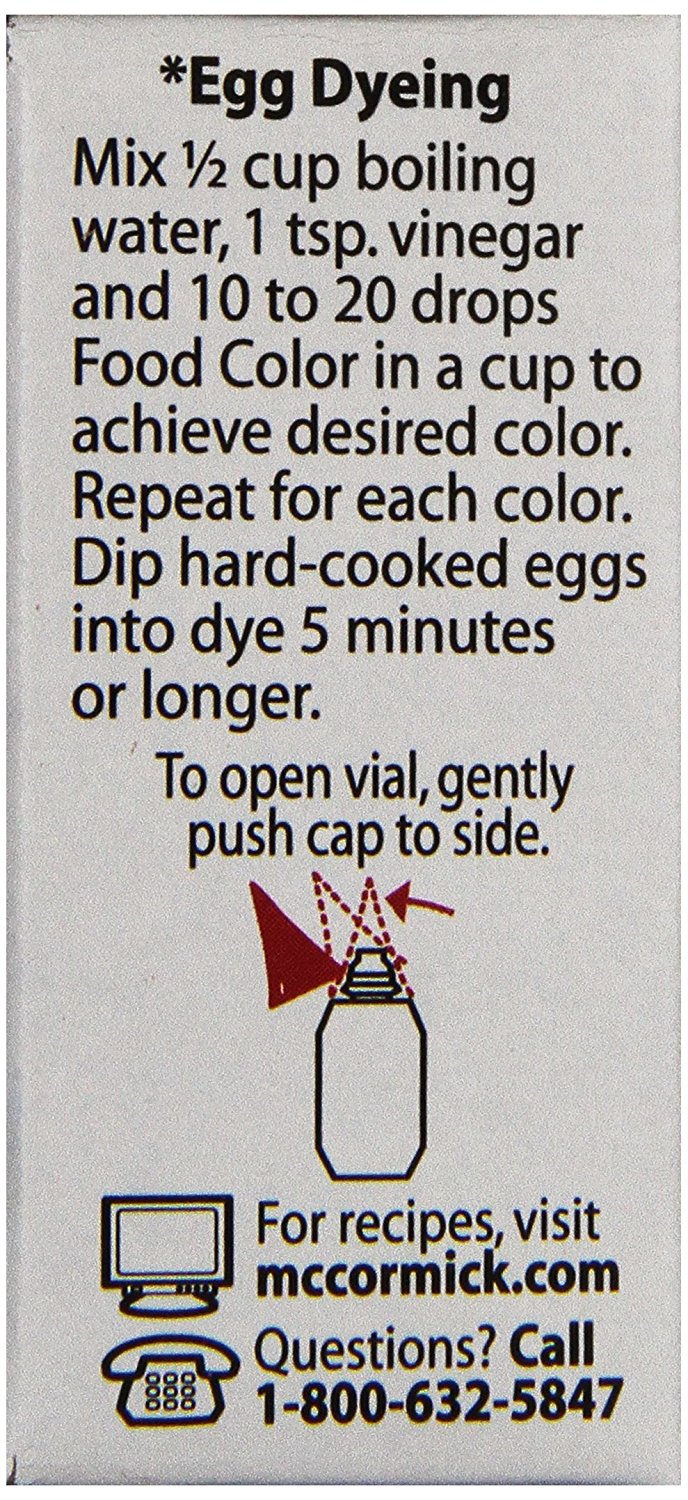 2 PACK MCCORMICK FOOD AND EGG COLORING DYE 4 Colors free image download