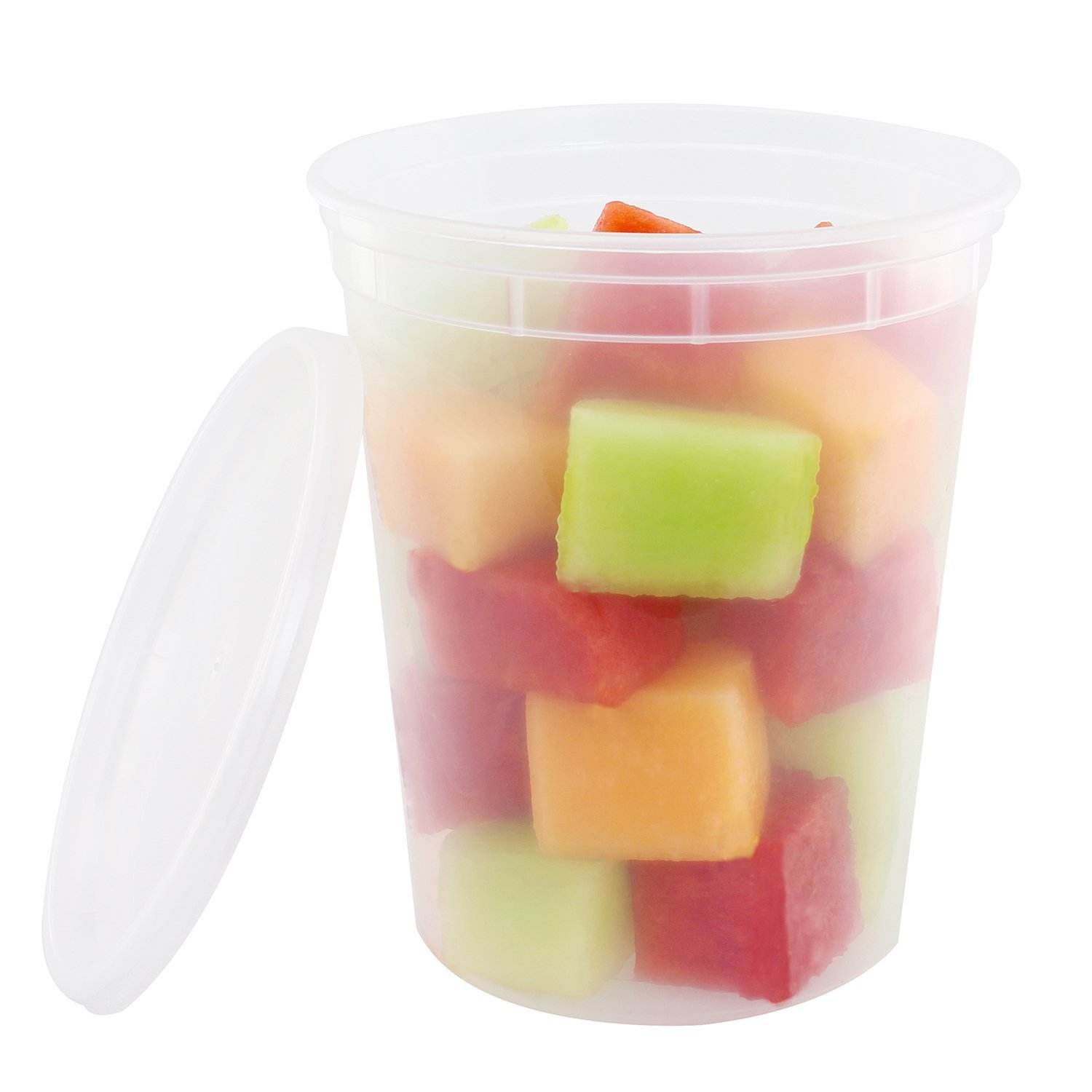 Freshware 24Pack 32 oz Plastic Food Storage Containers with Airtight