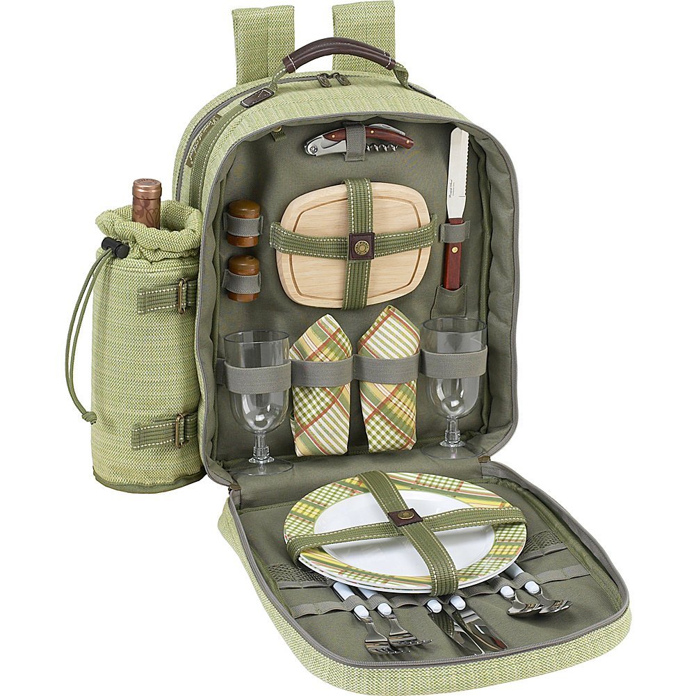 Picnic at Ascot Deluxe Equipped 2 Person Picnic Backpack with Cooler