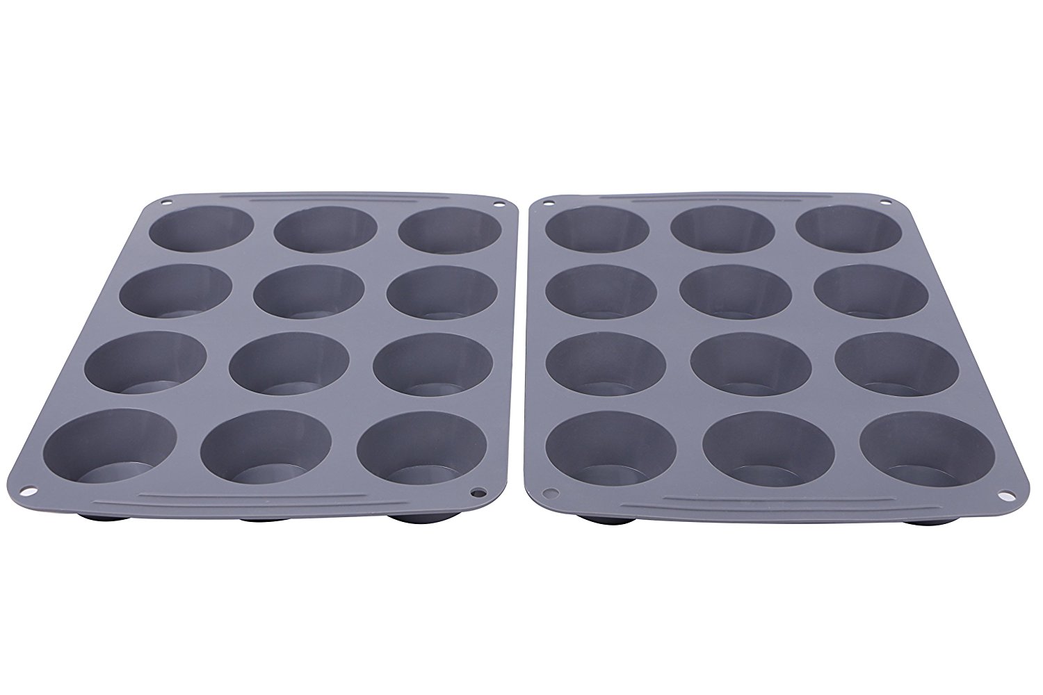 ake 12Cup Silicone Muffin Pan, Cake Pan, Cupcake Pan (Grey, 2pack), Standard Size free