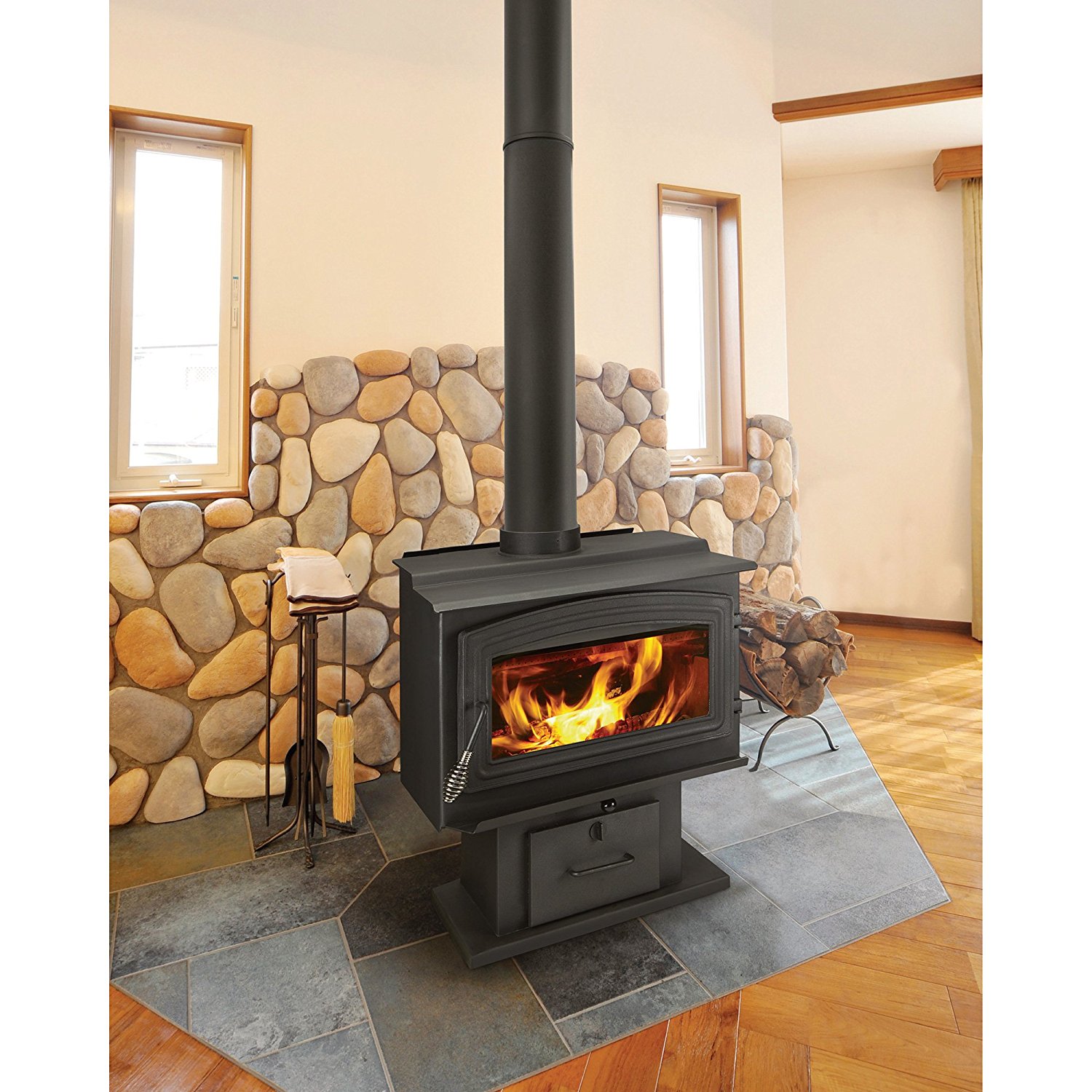 WoodPro Wood Stove - 90,000 BTU, EPA-Certified, Model# WS-TS-2000 free