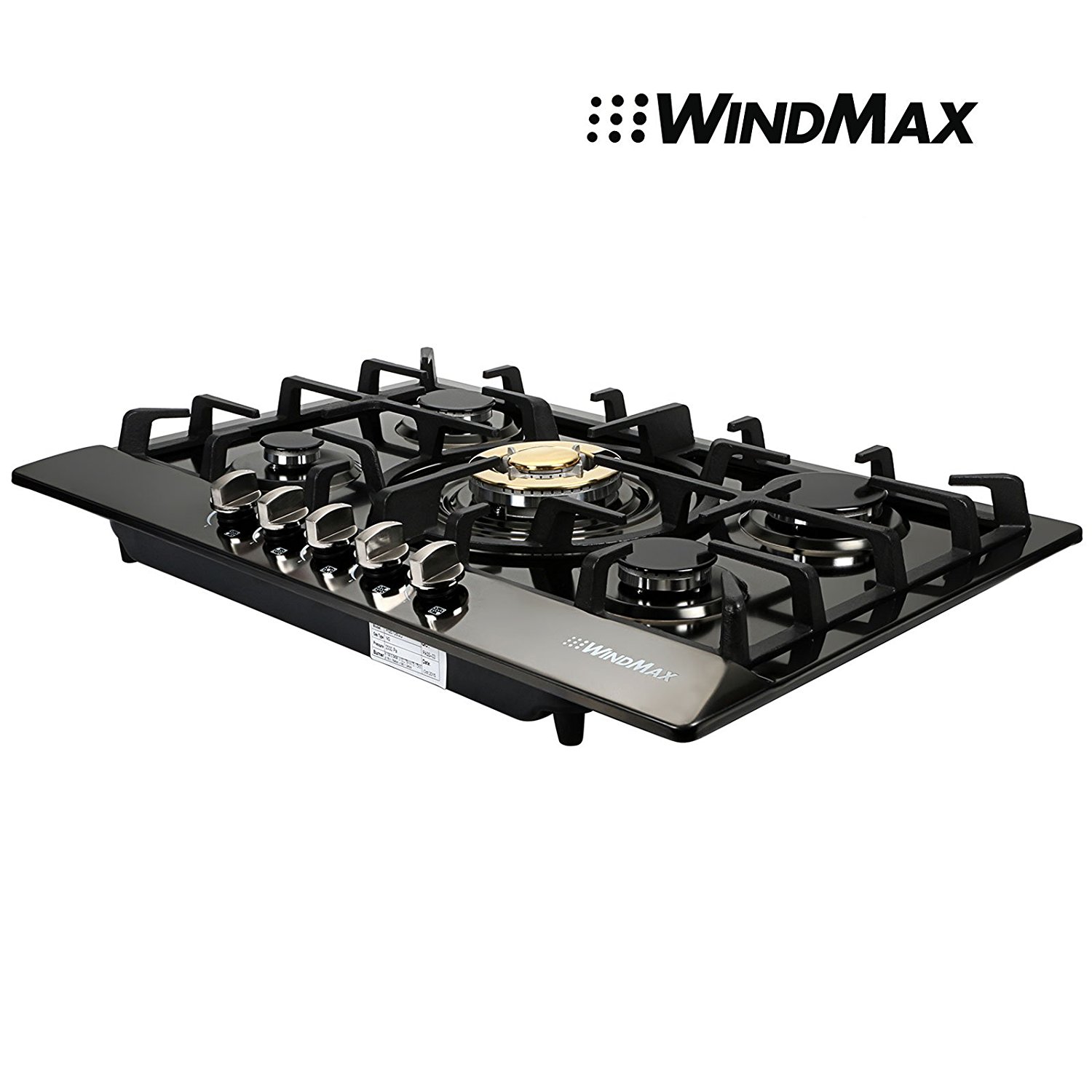 WindMax® 30 inch Black Titanium Plated Stainless Steel Golden Burner