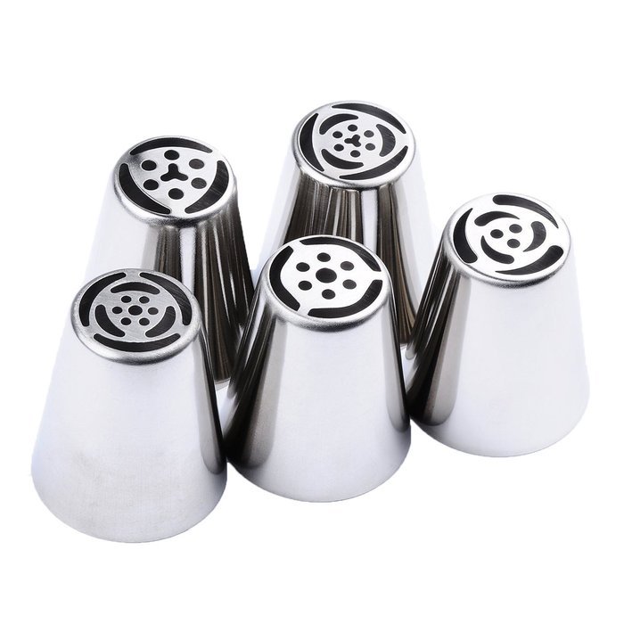 YOUKEE 12 PCS Russian Icing Piping Tips Stainless Steel Nozzles Home