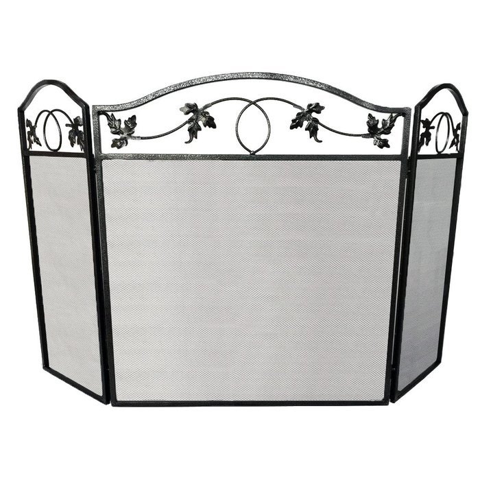 Amagabeli 3panel Wrought Iron Fireplace Screen Heavy Duty Folding Fire