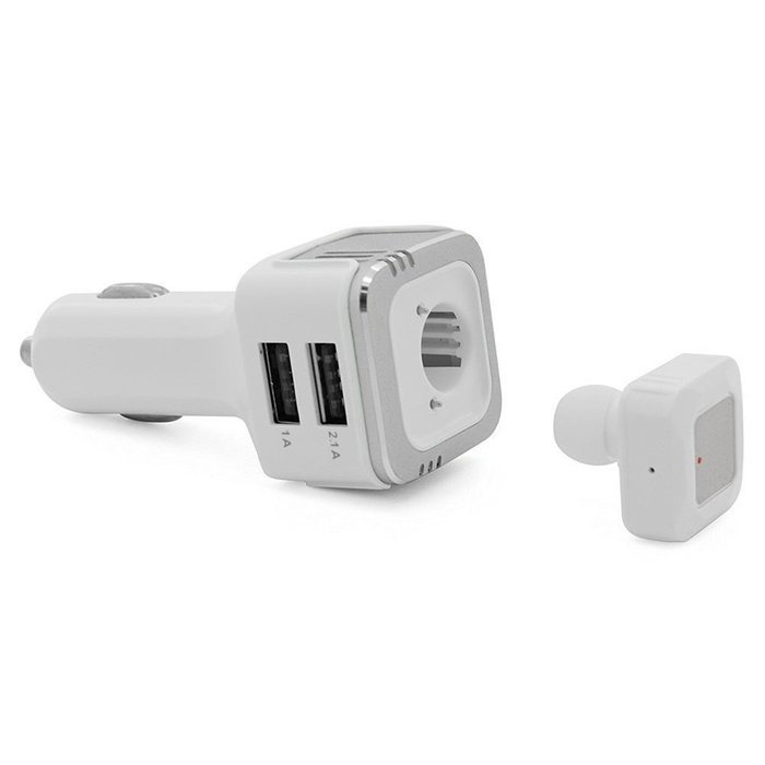 ATD Wireless Bluetooth Headset Car Dual USB Charger Anion Air
