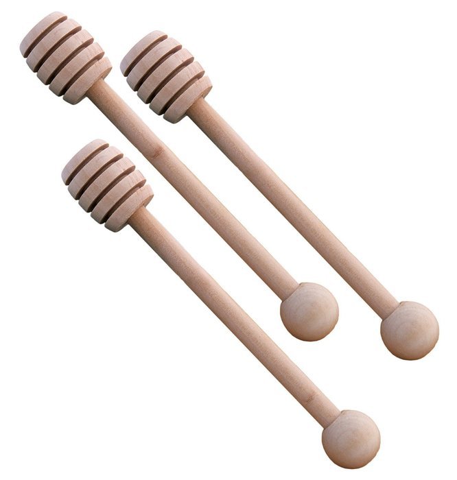 Dealglad® 50Pcs Portable Mini Wooden Jam Honey Dipper Stirring Rod