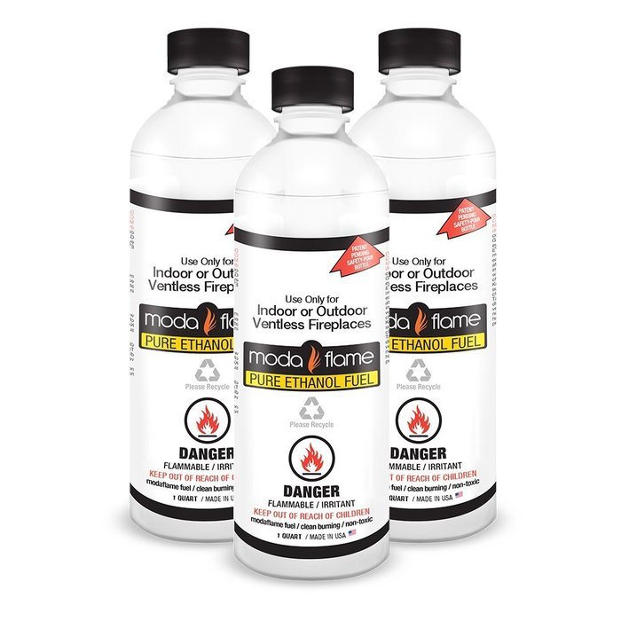 Moda Flame BioEthanol Fireplace Fuel 6 Quart Bottles N3 free image