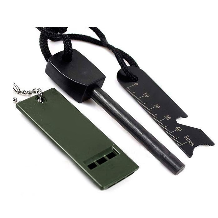 Geekercity Multifunction 5 In 1 Fire Starter Magnesium Emergency Fire