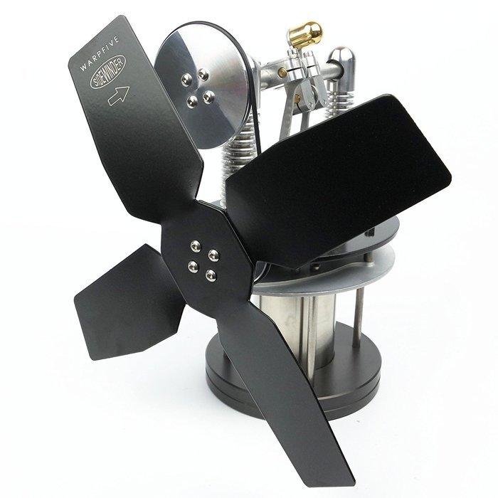 Heat Powered Small Stove Top Fan for wood multifuel coal WARPFIVE