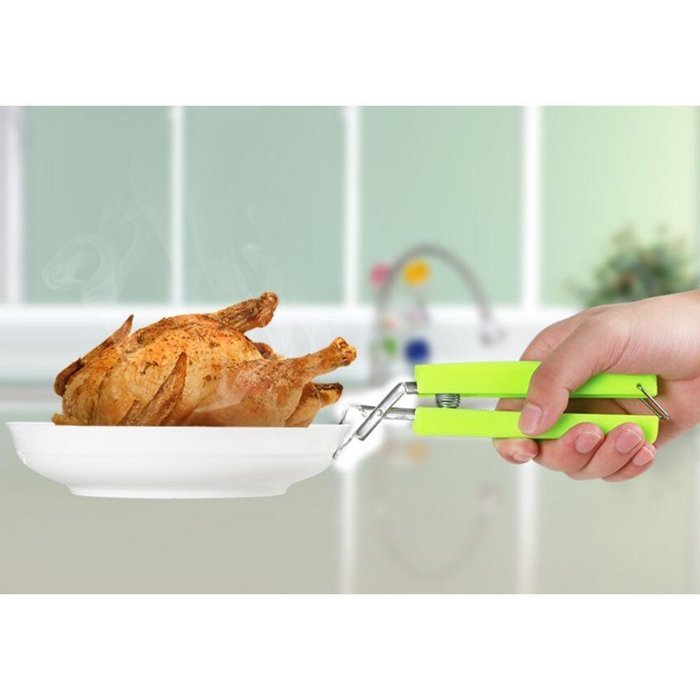 LOHOME Hot Safe Tongs, Stain Steel Take Bowl Clip Heatinsulated Catch