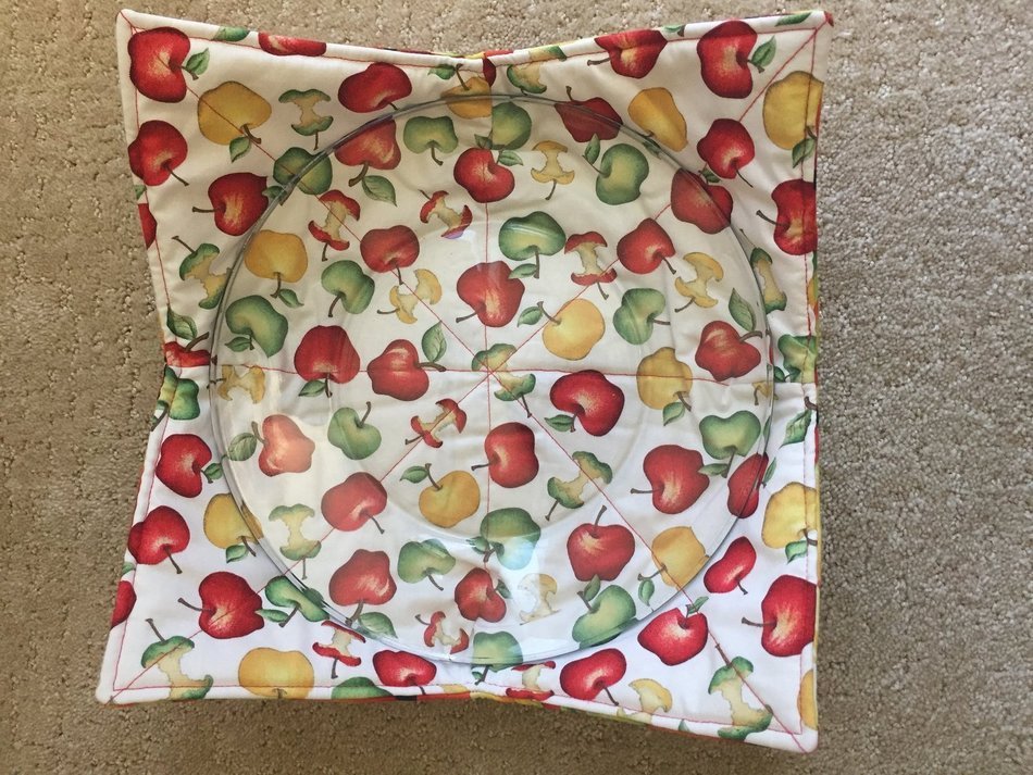 Apples, Fruit handmade, Hot Cold Plate Cozy,Microwave Plate Cozie