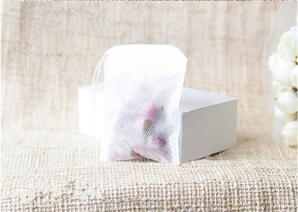 Ewandastore 200 pcs Disposable String Drawstring Empty Heat Seal Filter