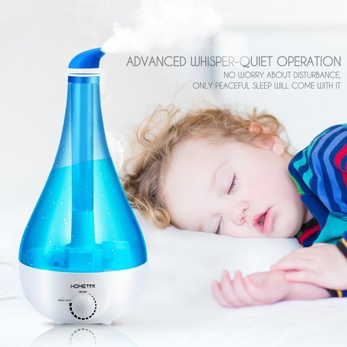 HOMETEK Ultrasonic Humidifier with 2.2 Liter Water Tank 360 Degree Rotatable Nozzle, Swan Shape