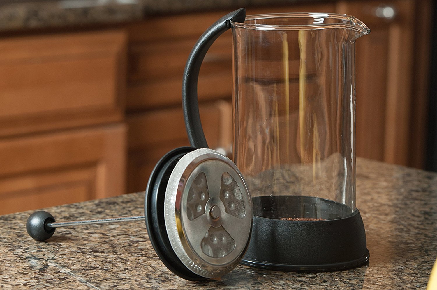 FP Coffee Maker French Press Coffee Maker w/ Glass Carafe and Sturdy