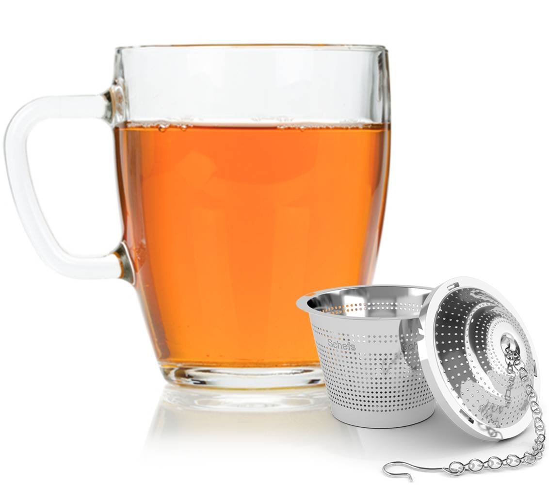 Schefs Premium Tea Infuser Stainless Steel Single Cup Perfect Strainer for Loose Leaf Tea