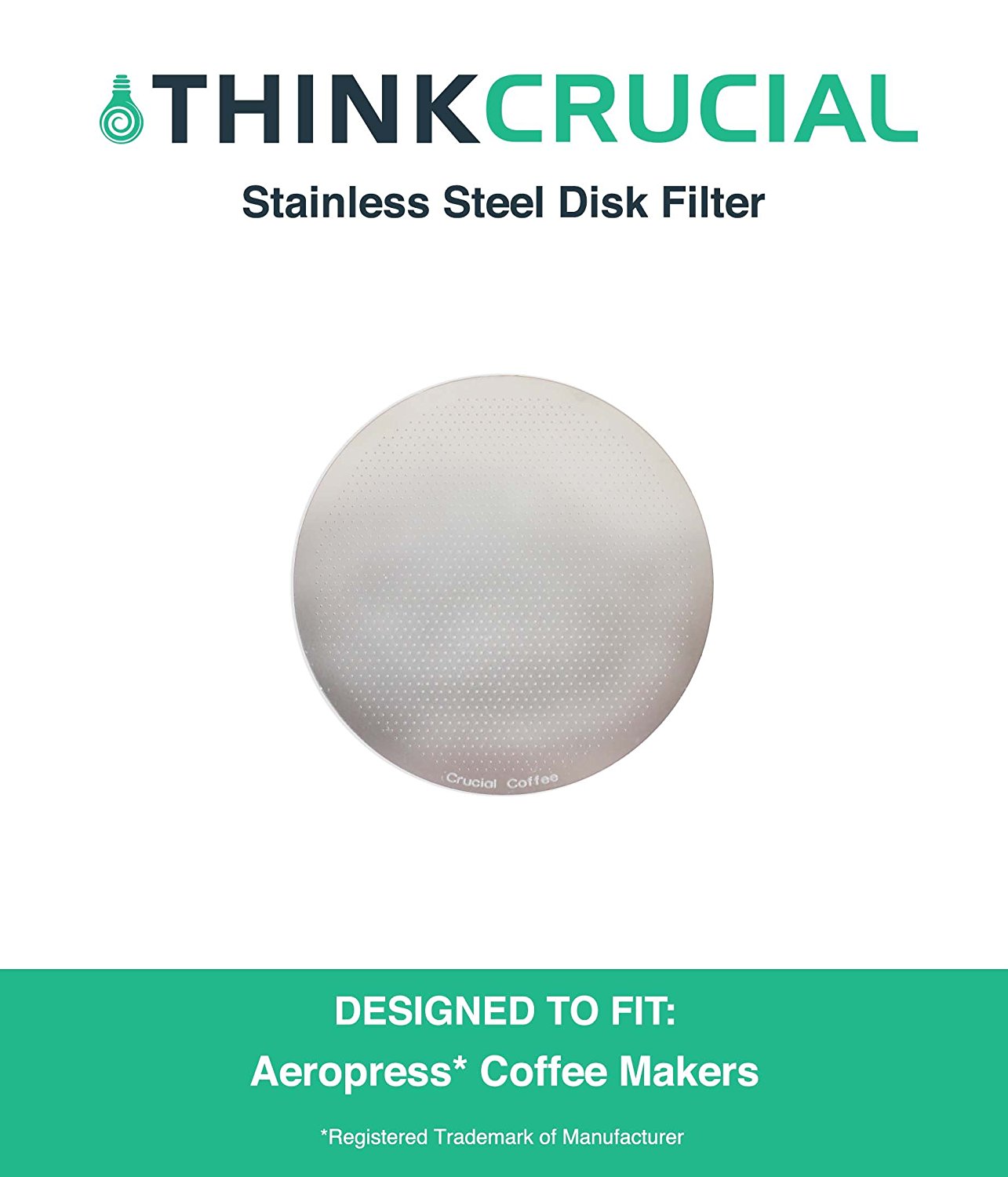 Crucial Coffee Filter Fits Aerobie AeroPress Washable and Reusable Disk