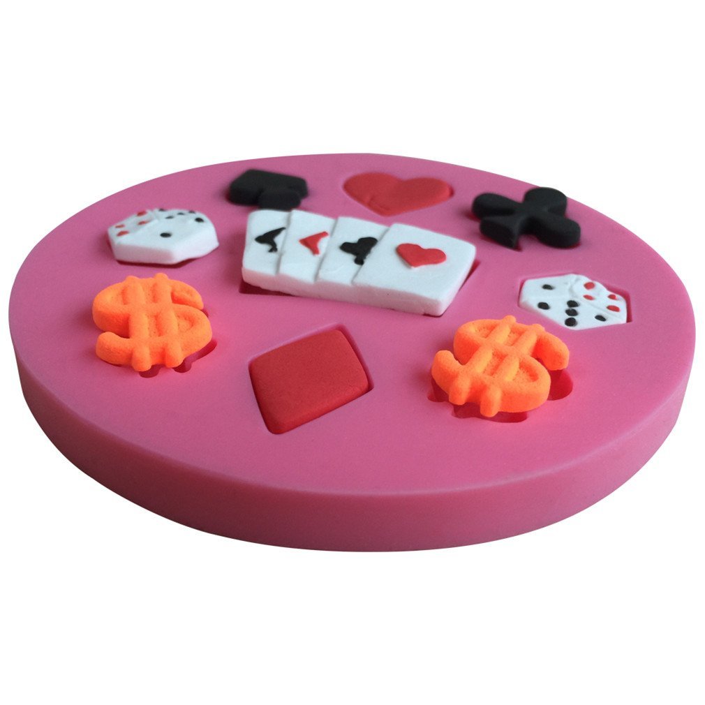 LYNCH Poker Design Fondant Silicone 3D Mold DIY Chocolate Cake Tools