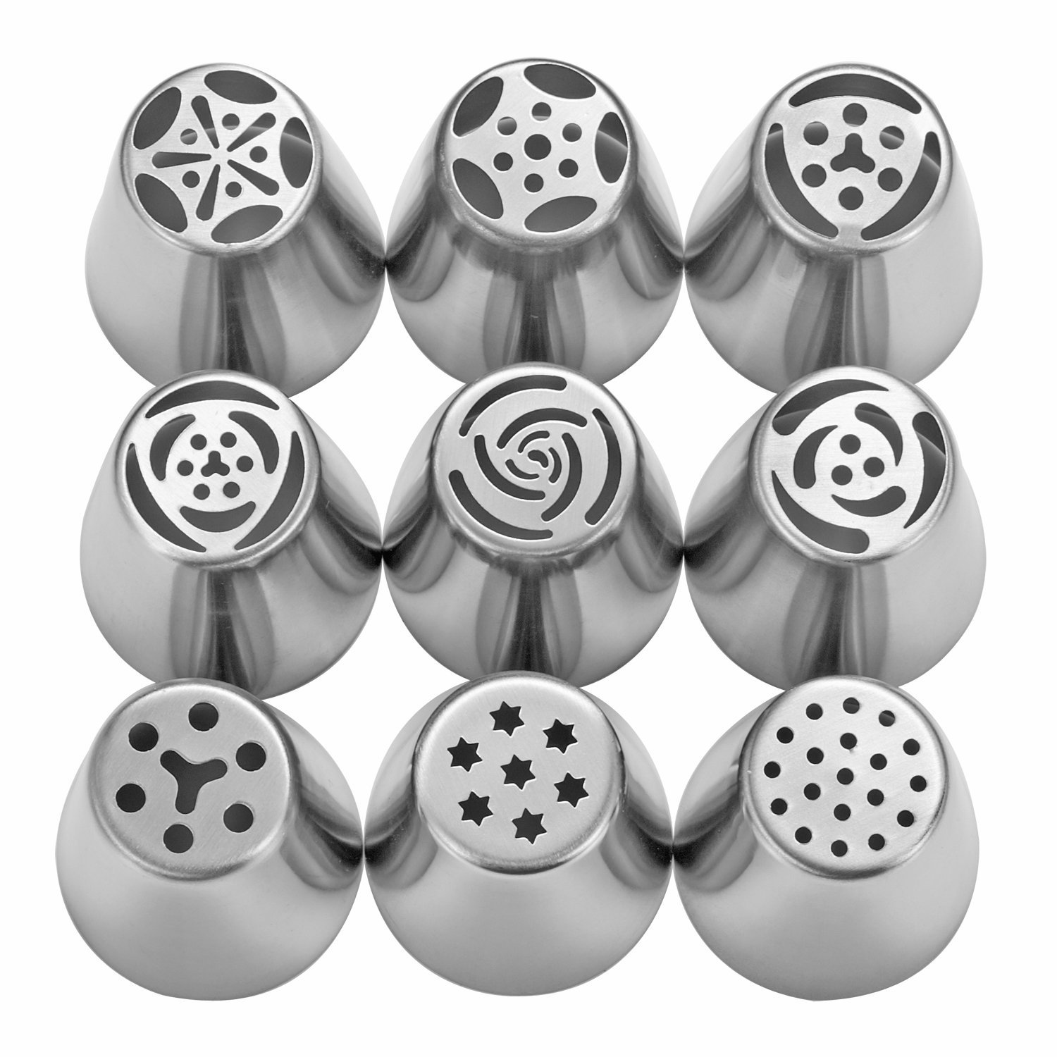 LIHAO 9 Piece Set Russian Piping Tips with Coupler free image download