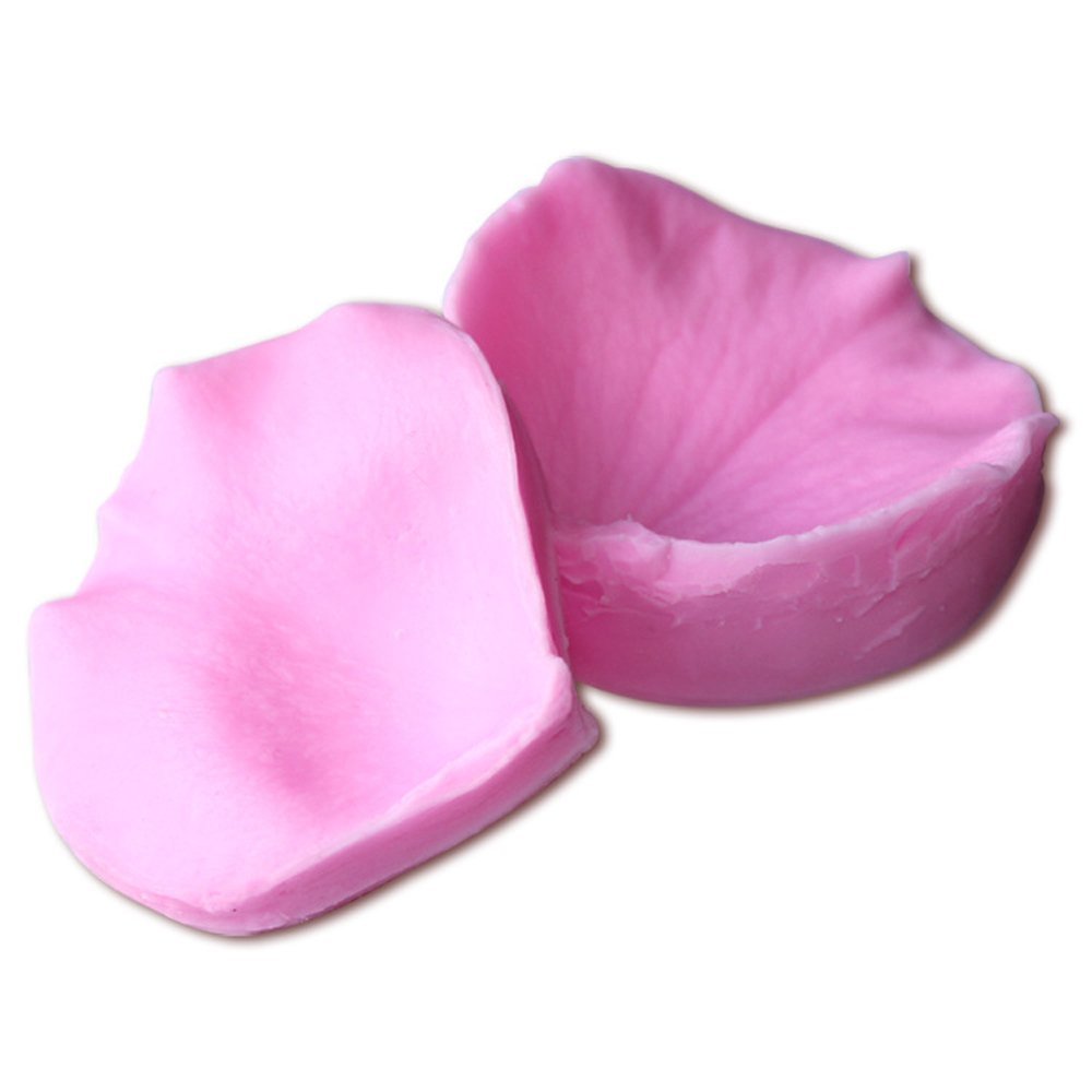 Witkey Flower Series 3D Rose Petals Shape Non Stick Silicone Mold