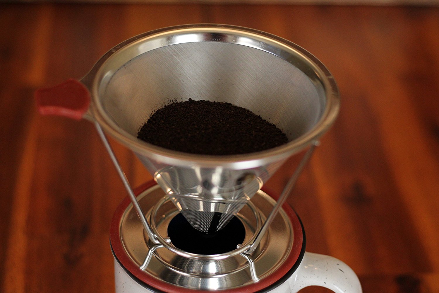 Villar Gourmet Stainless Steel Pour Over Coffee Filter Dripper & Bonus