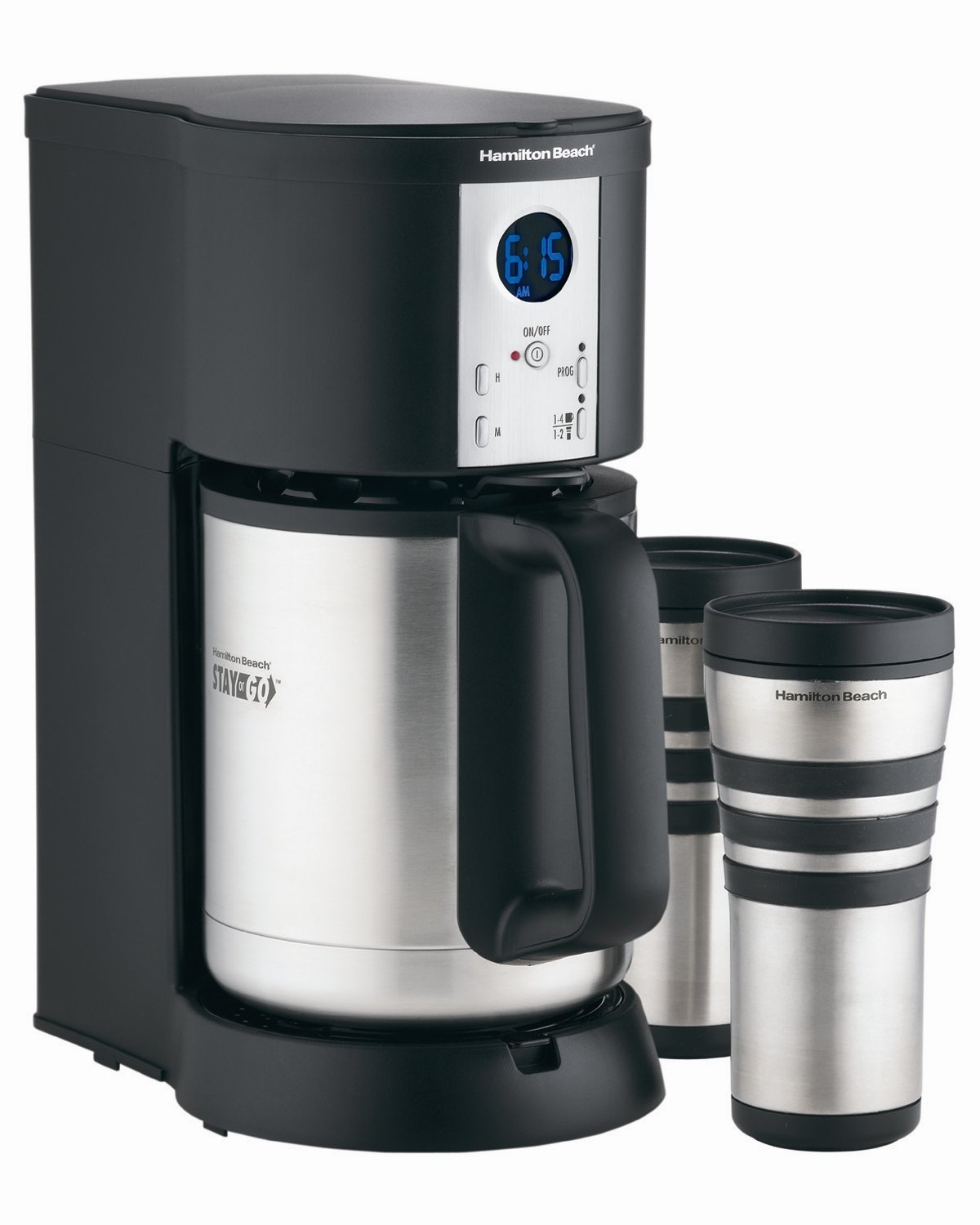 Hamilton Beach Coffee Maker, Stay or Go Digital with Thermal Insulated