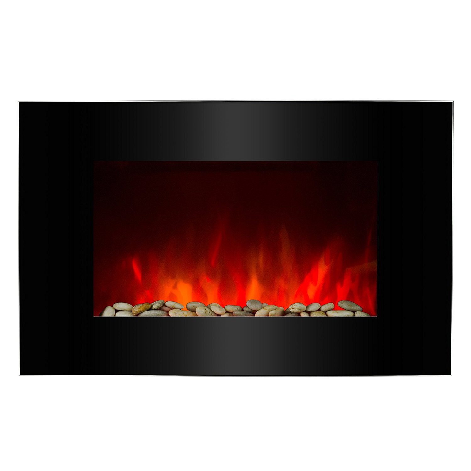 AKDY 36" Wall Mount 2in1 Log and Pebble Style Indoor Electric