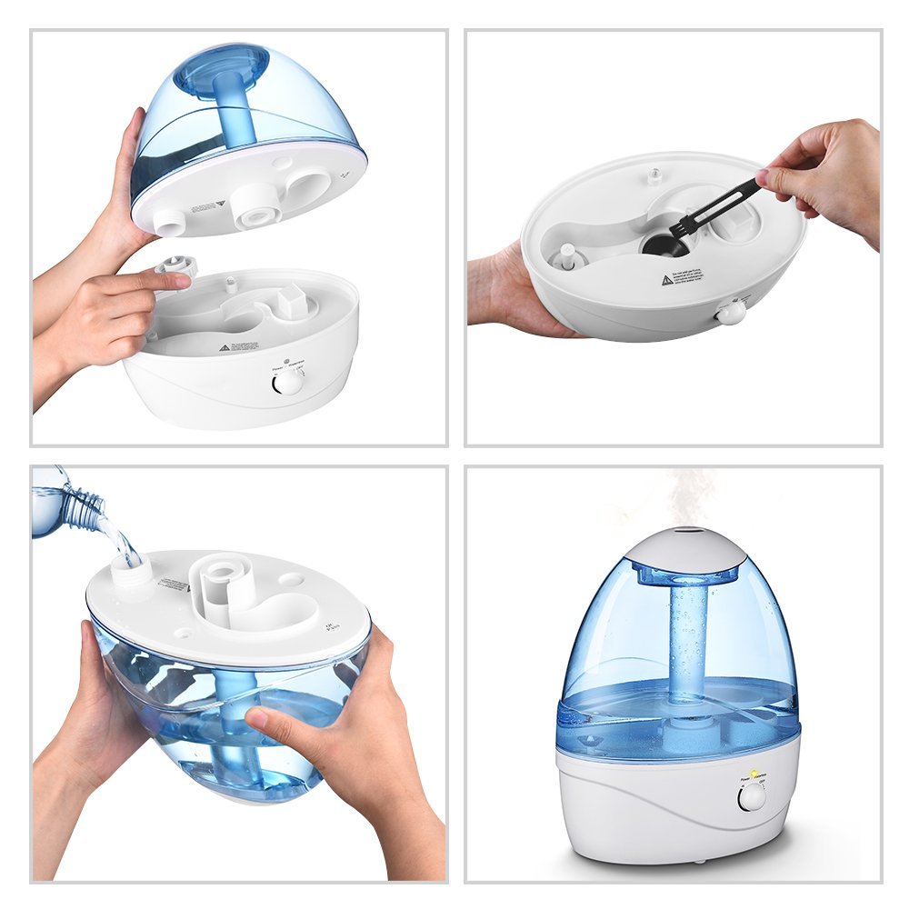 Seneo Cool Mist Ultrasonic Humidifier, 2.5L Whole House Humidifiers