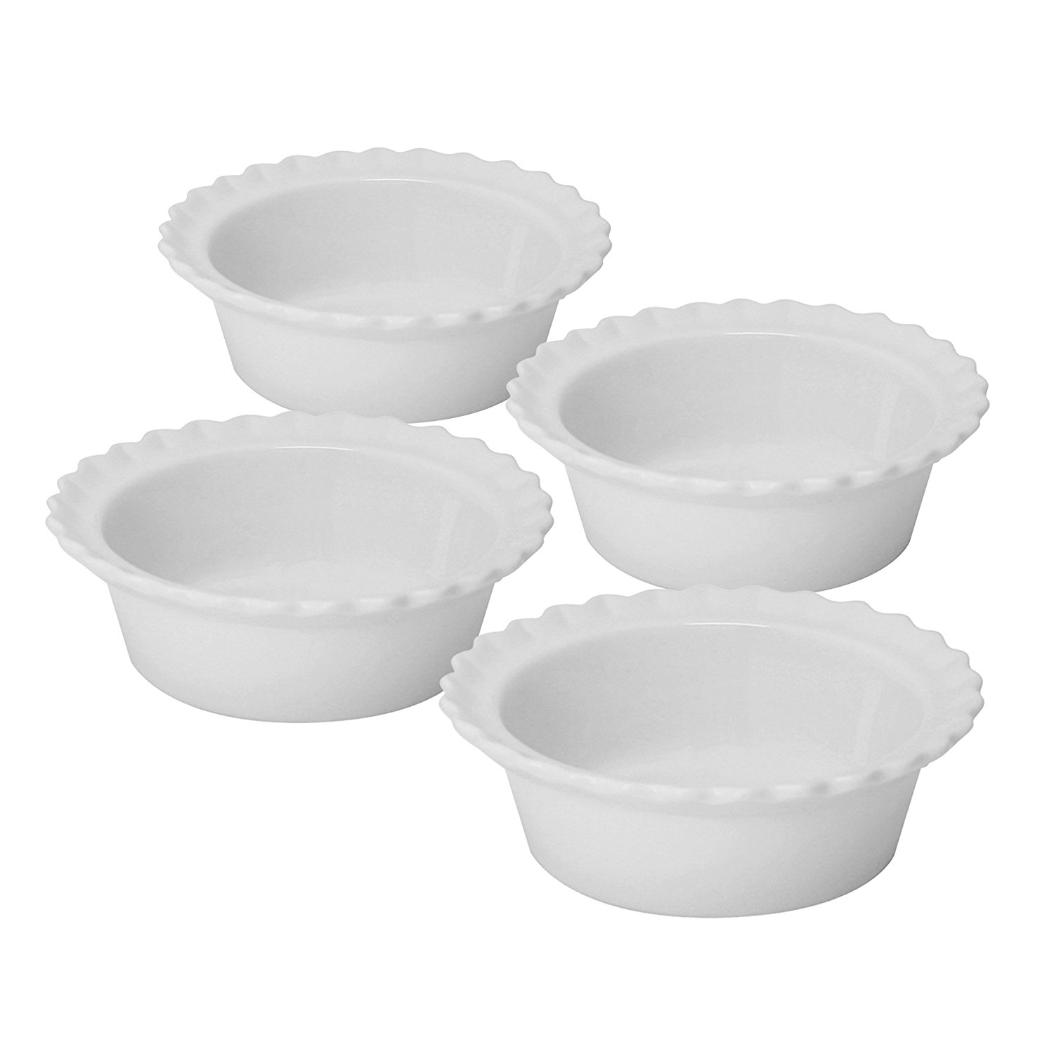 Chantal 5inch Classic Individual Pie Dishes, White, Set of 4 free