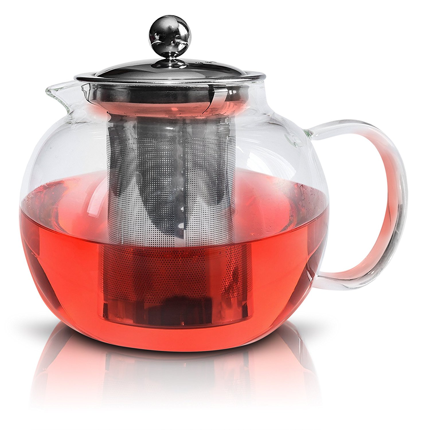 Glass Teapot By Kitchen Temptations Microwavable and Stove top Tea