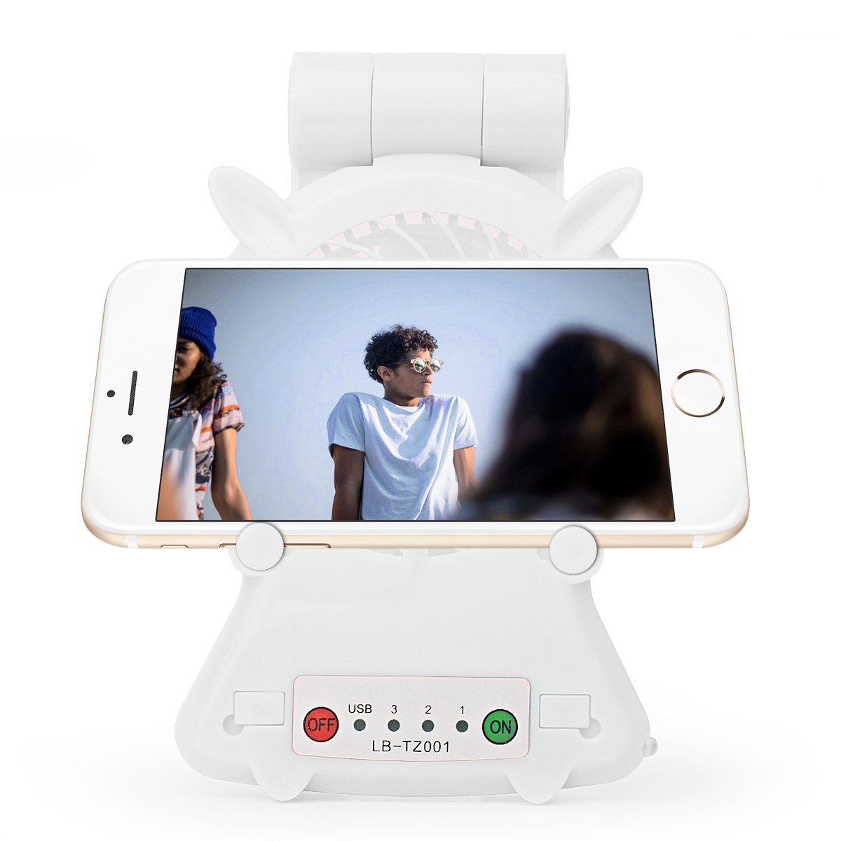 Zuoao Personal Fan Portable Mini usb Desk Rechargeable Fan with Phone